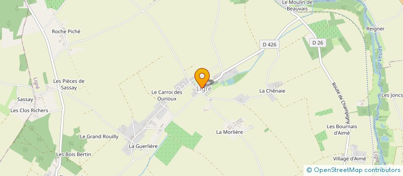 localisation de l'entreprise MADAME CHARLOTTE PARROT  LIGRE