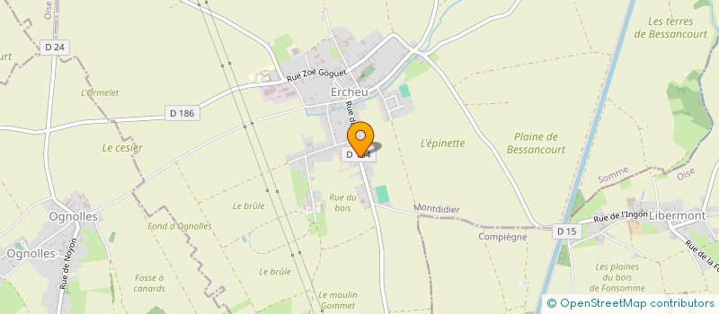 localisation de l'entreprise MADAME CHARLOTTE PELOURDEAU  MOYENCOURT