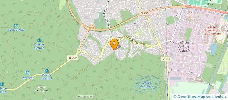 localisation de l'entreprise MADAME CHARLOTTE PETIT à LA TESTE-DE-BUCH