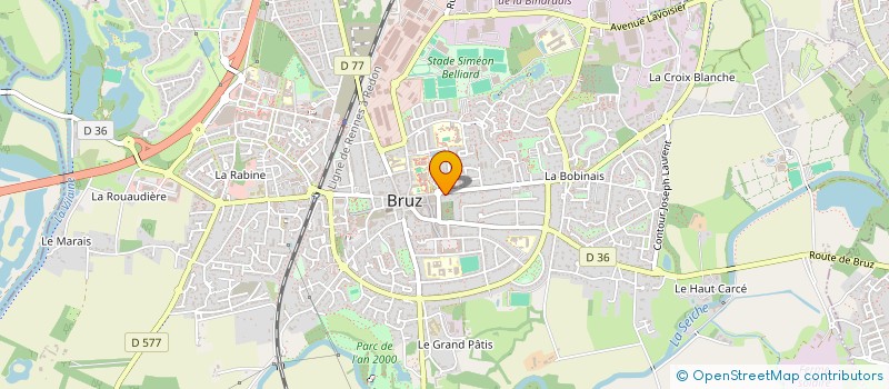 localisation de l'entreprise MADAME CHARLOTTE PHILIPPE  BRUZ