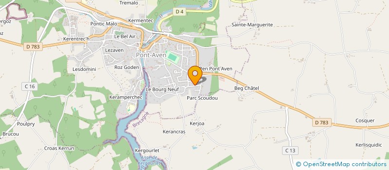 localisation de l'entreprise MADAME CHARLOTTE THEOL  PONT-AVEN