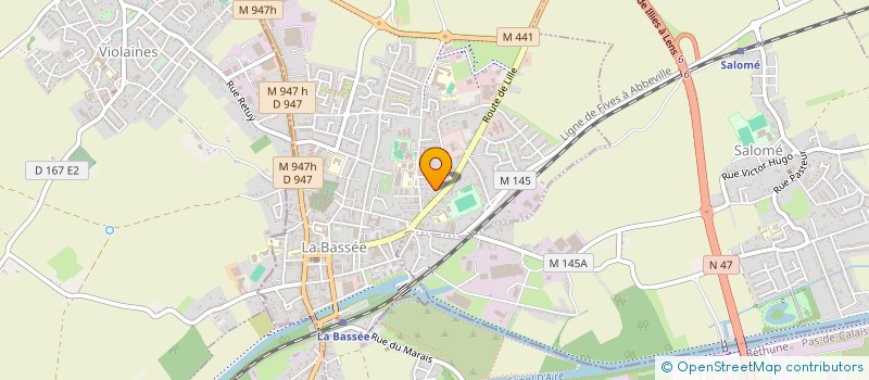 localisation de l'entreprise MADAME CHARLOTTE VANDEWALLE  LA BASSEE