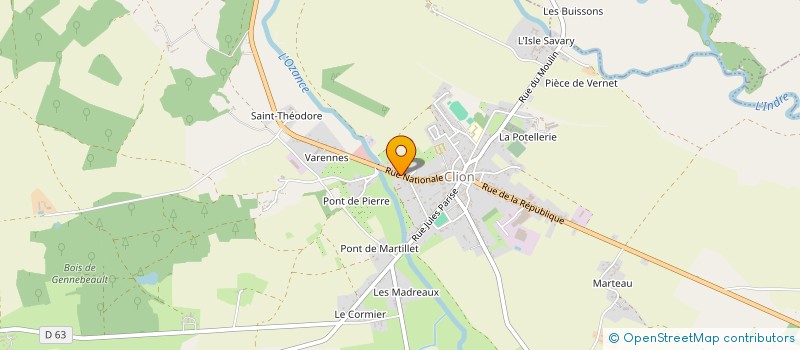 localisation de l'entreprise MADAME CHARLYNE PIAUD à CLION