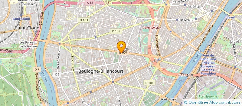 localisation de l'entreprise MADAME CHIFA TEKAYA à BOULOGNE-BILLANCOURT