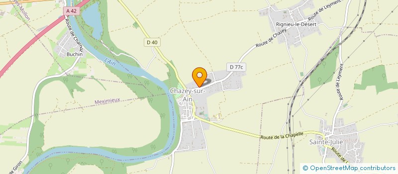 localisation de l'entreprise MADAME CHISTINE VIALLON  CHAZEY-SUR-AIN