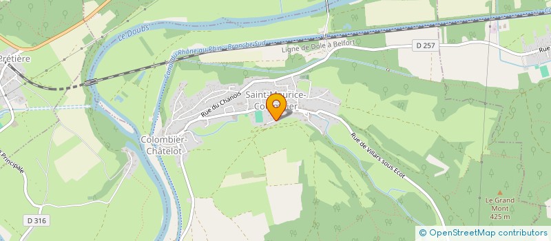 localisation de l'entreprise MADAME CHLOE BANDELIER  SAINT-MAURICE-COLOMBIER