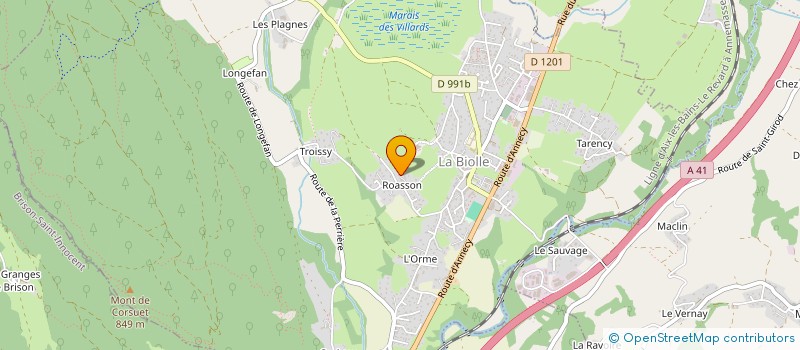 localisation de l'entreprise MADAME CHLOE BRESSON  LA BIOLLE