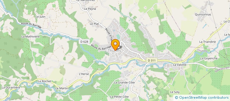 localisation de l'entreprise MADAME CHLOE DEBELLE  THURINS