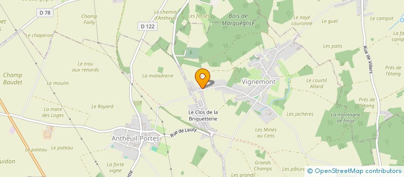 localisation de l'entreprise MADAME CHLOE DEBRUILLE  VIGNEMONT