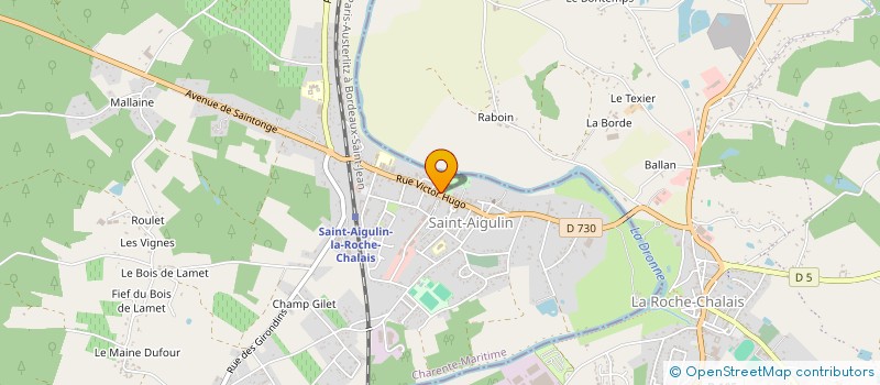 localisation de l'entreprise MADAME CHLOE DEGORCE  SAINT-AIGULIN