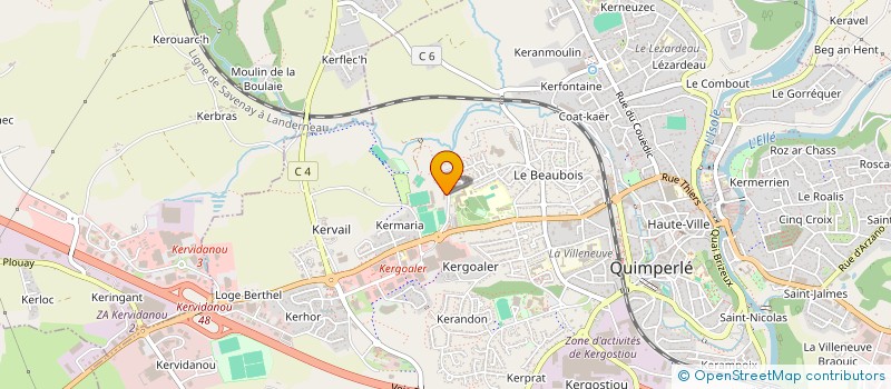 localisation de l'entreprise MADAME CHLOE DELOURME  QUIMPERLE