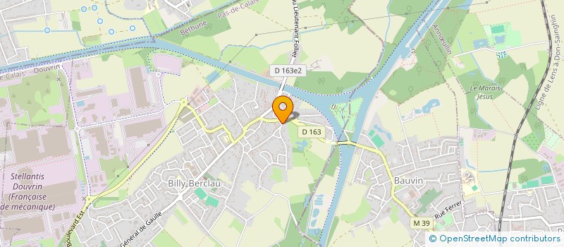 localisation de l'entreprise MADAME CHLOE DUPONT  BILLY-BERCLAU