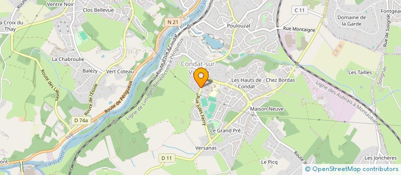 localisation de l'entreprise MADAME CHLOE GAUTHIER  CONDAT-SUR-VIENNE