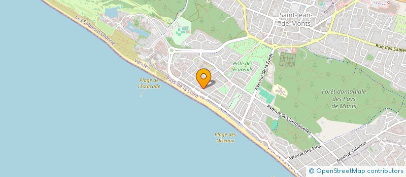 localisation de l'entreprise MADAME CHLOE GELLE à SAINT-JEAN-DE-MONTS