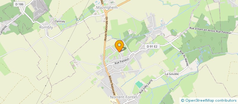 localisation de l'entreprise MADAME CHLOE GUINOT  NORRENT-FONTES