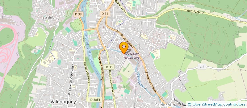 localisation de l'entreprise MADAME CHLOE HABRANT  AUDINCOURT