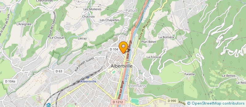 localisation de l'entreprise MADAME CHLOE MAITRE à ALBERTVILLE
