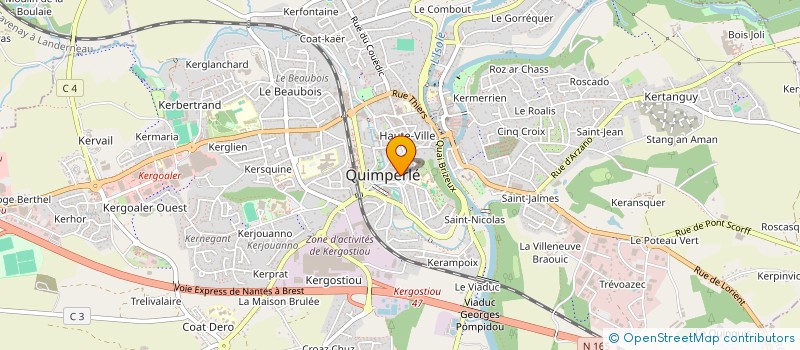 localisation de l'entreprise MADAME CHLOE MAITRE  QUIMPERLE