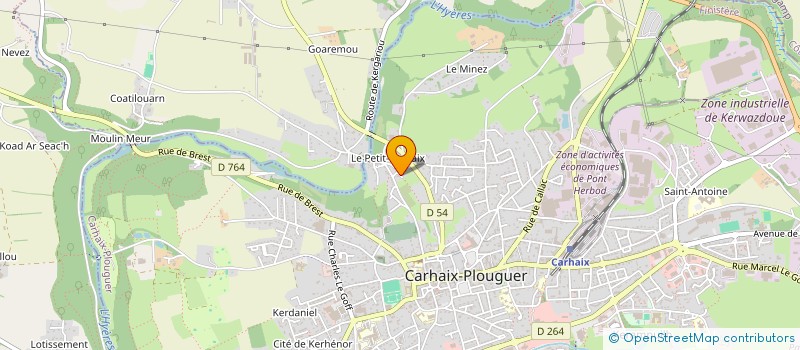 localisation de l'entreprise MADAME CHLOE OGES à CARHAIX-PLOUGUER