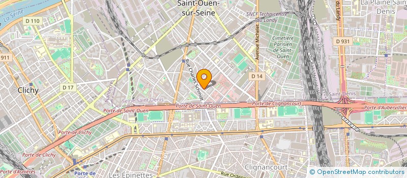 localisation de l'entreprise MADAME CHLOE PONIN à SAINT-OUEN-SUR-SEINE