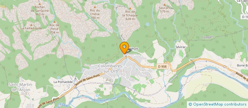 localisation de l'entreprise MADAME CHLOE POUJOL à COLOMBIERES-SUR-ORB