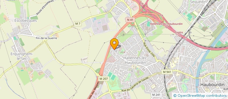 localisation de l'entreprise MADAME CHLOE PROISY  HALLENNES-LEZ-HAUBOURDIN