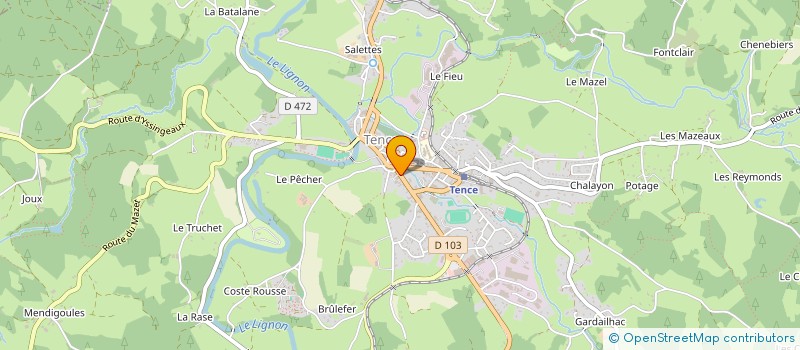 localisation de l'entreprise MADAME CHLOE RECHATIN  TENCE