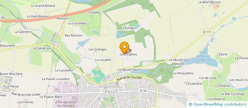 localisation de l'entreprise MADAME CHLOE VEILLARD  ARGENTRE-DU-PLESSIS