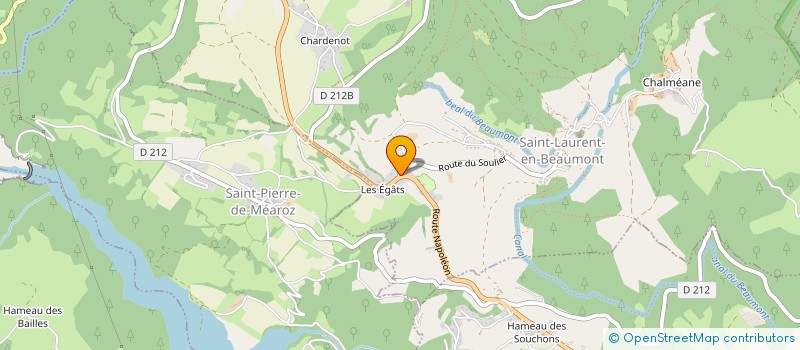 localisation de l'entreprise MADAME CHLOE VERNET  SAINT-LAURENT-EN-BEAUMONT