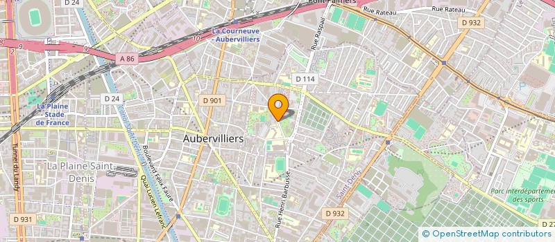 localisation de l'entreprise MADAME CHOUBAINA GUEBLA  AUBERVILLIERS