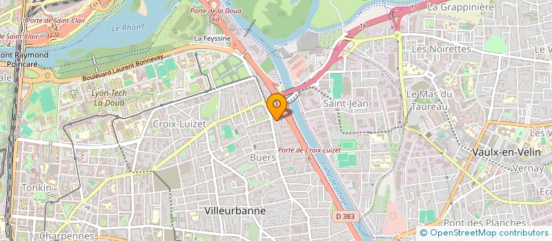 localisation de l'entreprise MADAME CHOUKRI OMAR HASSAN  VILLEURBANNE