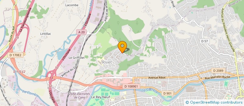 localisation de l'entreprise MADAME CHRISITANE GRIMAUD à BRIVE-LA-GAILLARDE