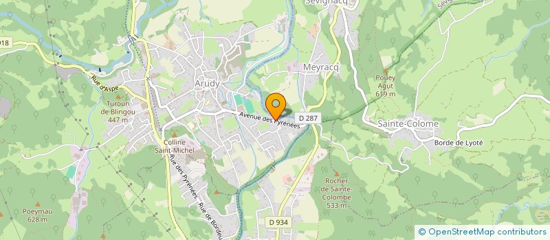 localisation de l'entreprise MADAME CHRISTABELLE COURREGES  ARUDY