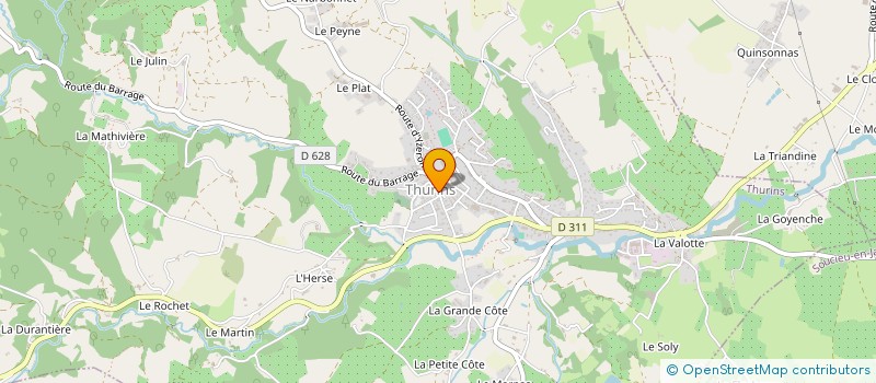 localisation de l'entreprise MADAME CHRISTEL ARNOUX  THURINS