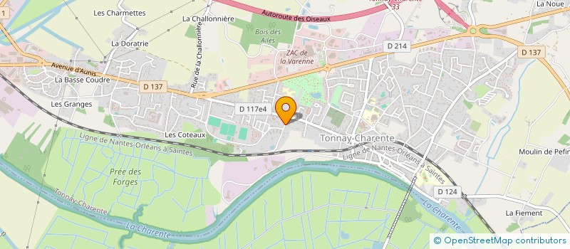 localisation de l'entreprise MADAME CHRISTEL CHAMPEYMOND  TONNAY-CHARENTE