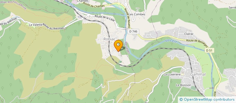 localisation de l'entreprise MADAME CHRISTEL CHANDELIER  ROBIAC-ROCHESSADOULE