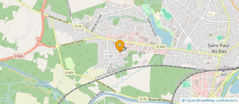 localisation de l'entreprise MADAME CHRISTEL CHETAIL  SAINT-PAUL-LES-DAX