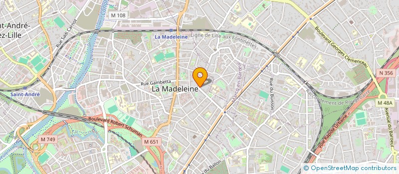 localisation de l'entreprise MADAME CHRISTEL D'HALLUIN à LA MADELEINE