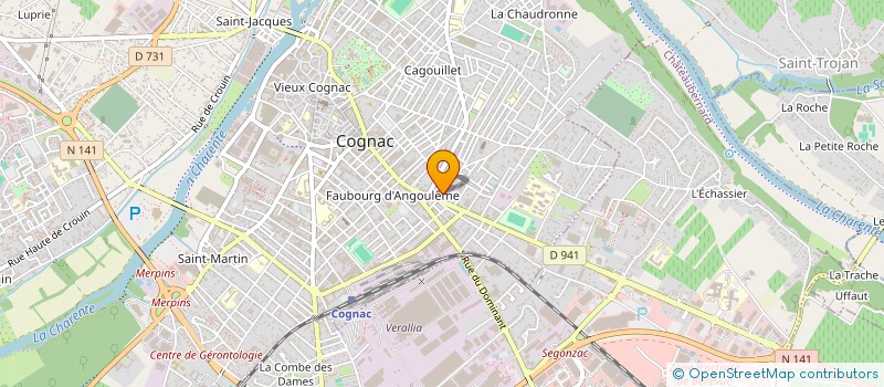 localisation de l'entreprise MADAME CHRISTEL GENDRONNEAU  COGNAC