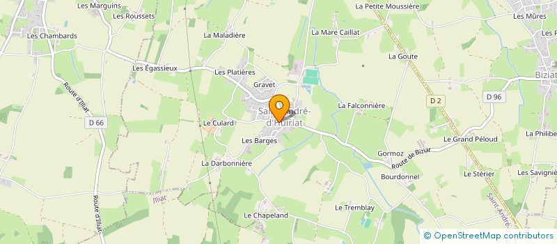 localisation de l'entreprise MADAME CHRISTEL GINON  SAINT-ANDRE-D'HUIRIAT