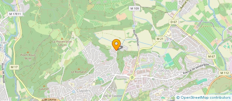 localisation de l'entreprise MADAME CHRISTEL LEPERCHOIS  CLAPIERS