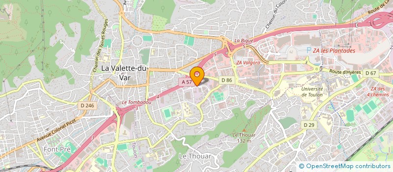 localisation de l'entreprise MADAME CHRISTEL RIMBAUD à LA VALETTE-DU-VAR