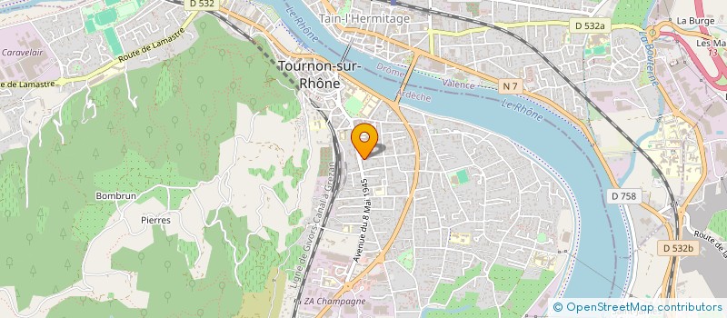 localisation de l'entreprise MADAME CHRISTELE ANGENIEUX à TOURNON-SUR-RHONE