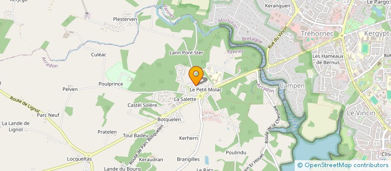 localisation de l'entreprise MADAME CHRISTELE BRUNET  ARRADON