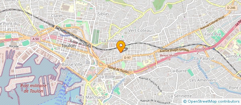 localisation de l'entreprise MADAME CHRISTELE BUCAILLE  TOULON