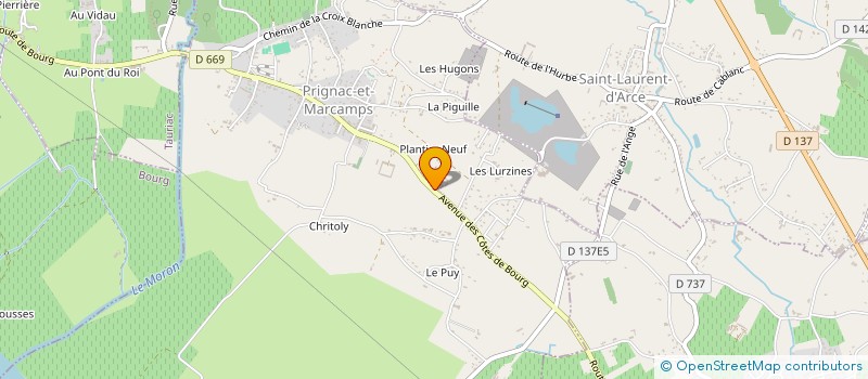 localisation de l'entreprise MADAME CHRISTELE CARDE  PRIGNAC-ET-MARCAMPS