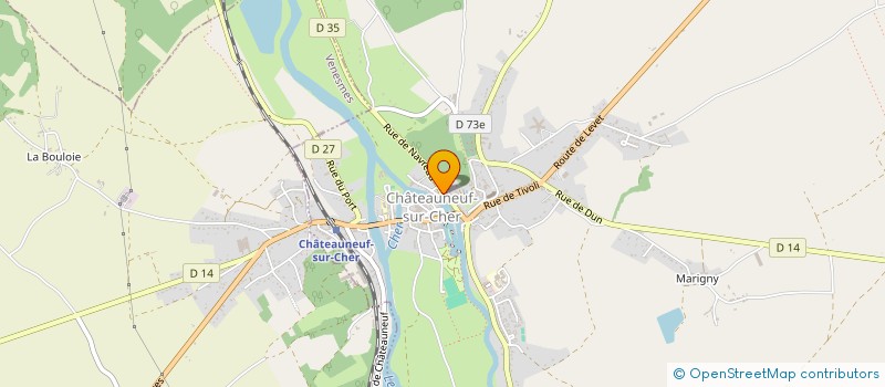 localisation de l'entreprise MADAME CHRISTELE CHARBONNIER  CHATEAUNEUF-SUR-CHER