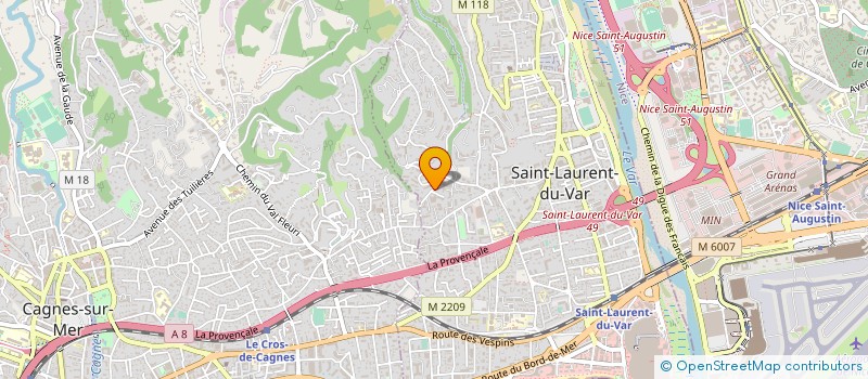 localisation de l'entreprise MADAME CHRISTELE FAURE  SAINT-LAURENT-DU-VAR