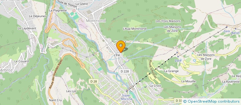 localisation de l'entreprise MADAME CHRISTELE GERBELOT-BARILLON  MONTRIOND