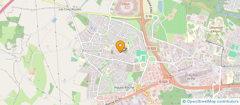 localisation de l'entreprise MADAME CHRISTELE HELBERT  BEAUCOUZE